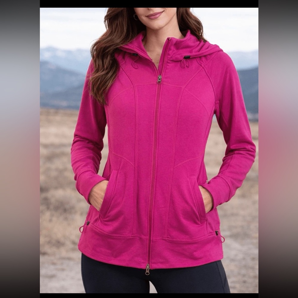 Athleta Rishi Yoga hot pink jacket